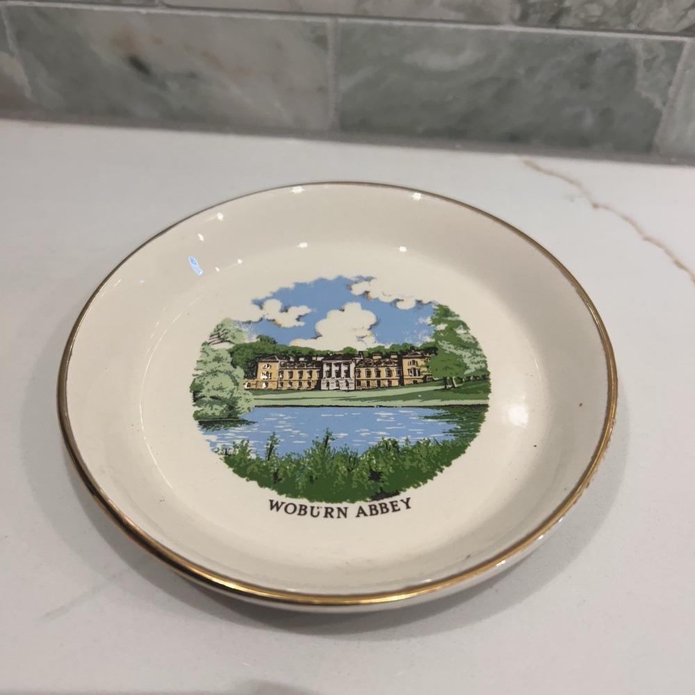 Woburn‎ Abbey England Small Souvenir Vintage Trinket Dish Approx 4-inch